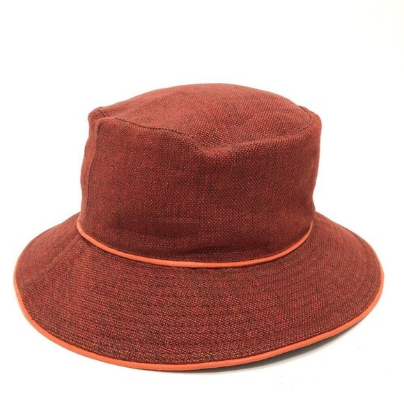 Authentic HERMES Fashion Accessories Hat linen Bordeaux Based - Picture 6 of 11